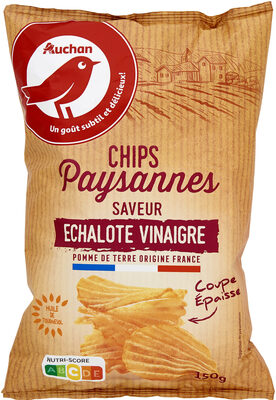 Chips paysannes saveur echalote vinaigre front packaging