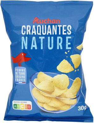 Auchan ondulée nature front packaging