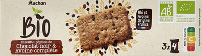 Biscuits pépites de Chocolat noir et Avoine complète