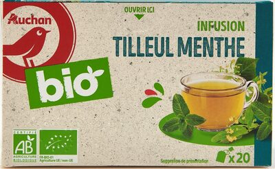 Infusion tilleul mentheissue de l'agriculture biologique