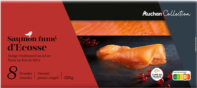 saumon fumé d'Ecosse – salage traditionnel au sel sec - fumé au bois de hêtre