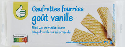 Gaufrettes fourrées goût vanille