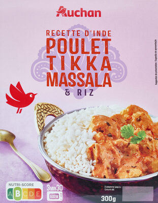 Cuisine d'IndePoulet tikka massala et riz basmati front packaging