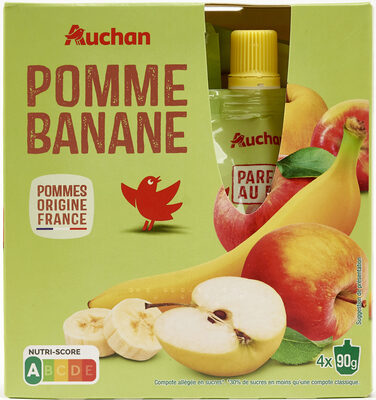 Pomme Banane allégée en sucres**30% de sucres en moins qu'une compote classique