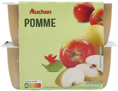 Compote de pomme front packaging