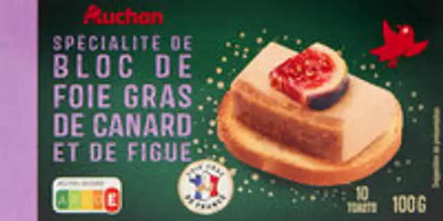 Spécialité de bloc de foie gras de canard aux figues