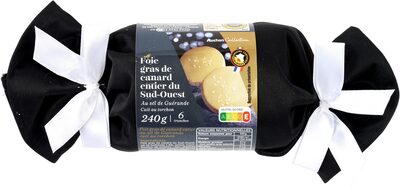 Foie gras de canard entier au sel de Guérande, cuit au torchon IGP SUD OUEST front packaging
