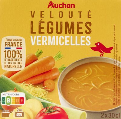Velouté de légumes et vermicelles