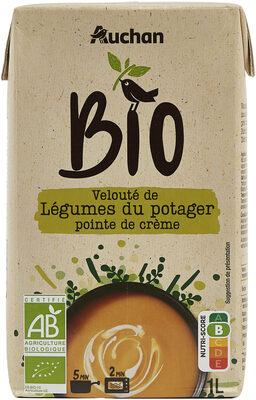 Velouté de légumes du potager et pointe de crème front packaging