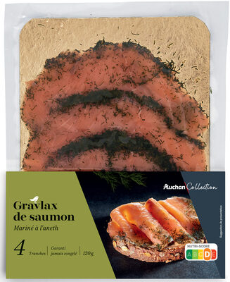 Gravlax de saumon mariné à l'aneth