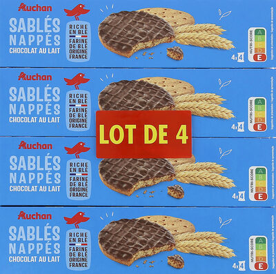 Sablés nappés chocolat au lait