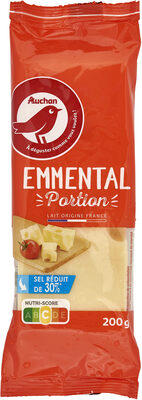 Emmental Portionsel réduit de 30%**Par rapport à un emmental standard du marché