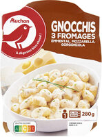 Gnocchis 3 fromages, emmental, mozzarella, gorgonzola