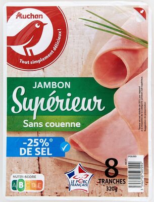 Jambon cuit supérieur -25% de sel*