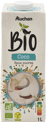Boisson coco sans sucres bio front packaging