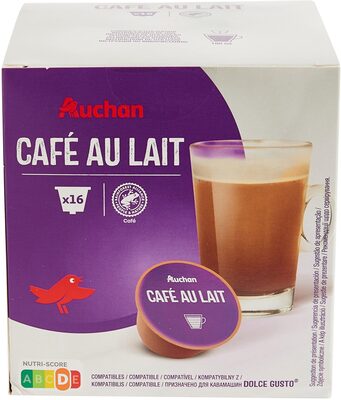 Auchan café au lait capsules dg x16 160g