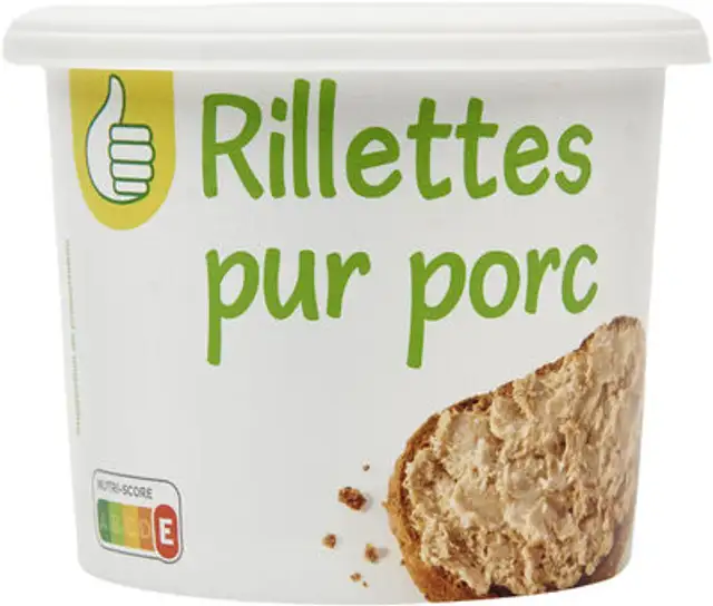 Rillettes pur porc front packaging