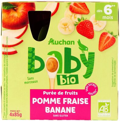 Purée de fruits - Pomme Fraise Banane