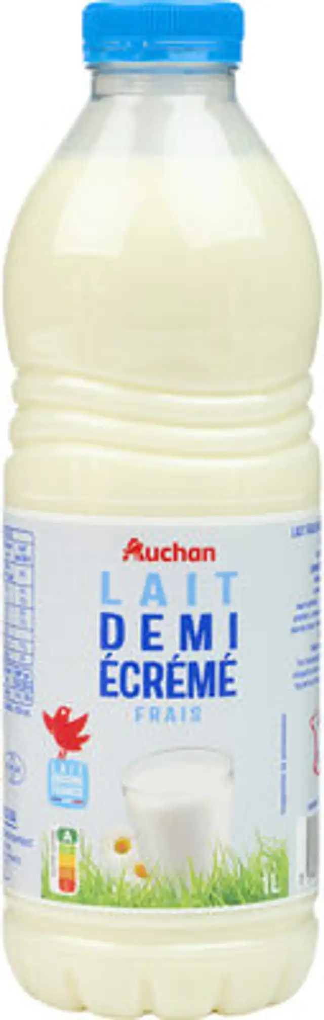 Lait demi-écrémé frais front packaging