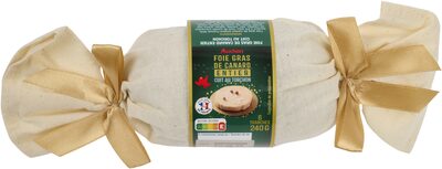 Foie gras de canard entier cuit au torchon front packaging