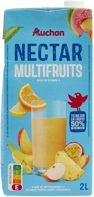 Nectar Multi fruits - A base de jus concentrés et de purées partiellement concentrée - teneur en fruits 50% minimum. Riche en vitamine A.