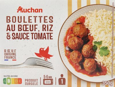 Boulettes au bœuf Riz et sauce tomate