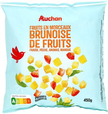 BRUNOISEde fruitsFraise, pêche, ananas, mangue