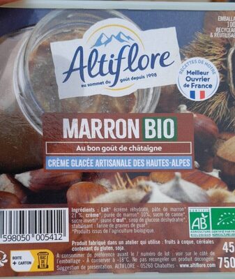 Crème glacée marron Bio