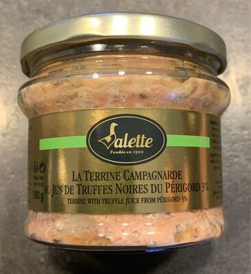 La terrine campagnarde au jus de truffes noires du perigord front packaging