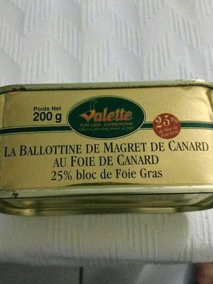 Ballotine de magret de canard au foie de canard front packaging
