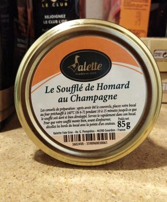 Soufflé de Homard au Champagne front packaging
