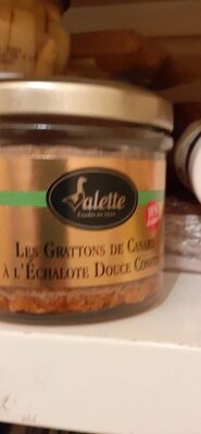 Grattons de canard à l echalotte douce confite