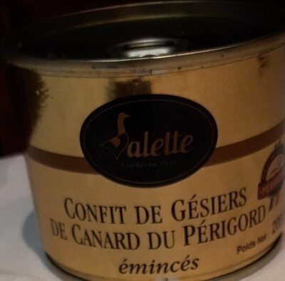 Confit de gésiers de canard du Périgord front packaging