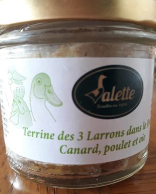 Terrine des 3 Larrons dans le Potager Canard, poulet et oie