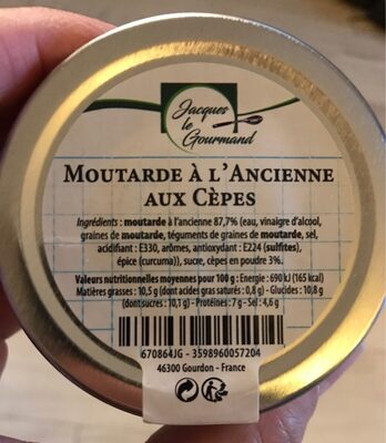 Moutarde à l'ancienne aux cèpes