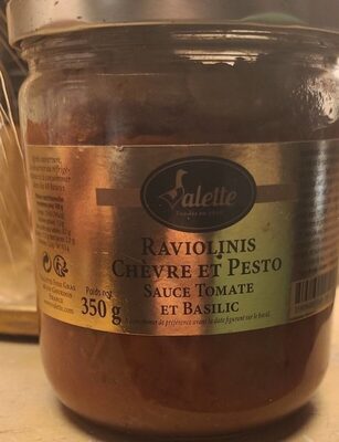 Raviolis chèvre et pesto front packaging