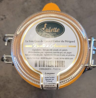 Foie gras de canard entier du Périgord front packaging