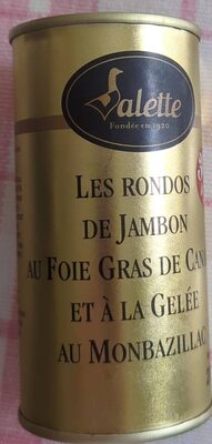 Les rondes de jambon au foie gras de canard au monbazillac