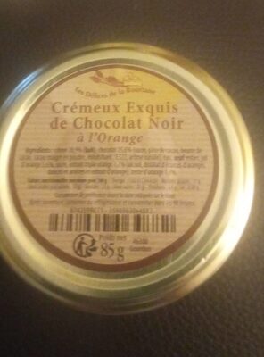 Crémeux exquis de chocolat noir à l'orange