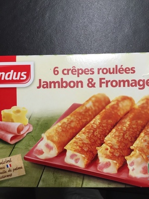 6 crêpes roulées jambon & fromage