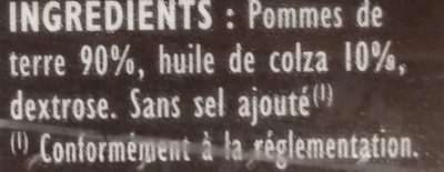 Crousti' Express La Rissolée ingredients label