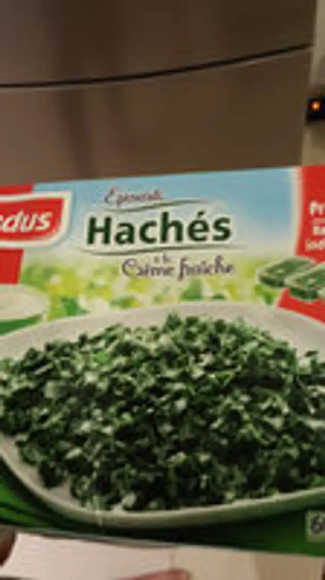 épinards hachés a la crème fraîche