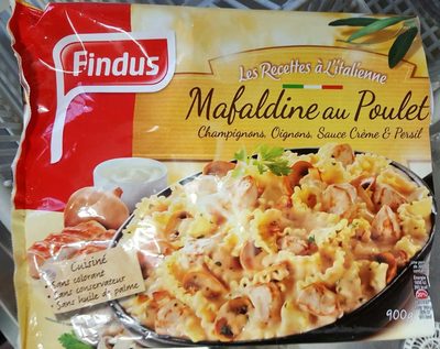 Mafaldine au Poulet - Champignons, Oignons, sauce Crème & Persil