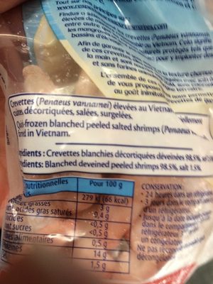 Crevettes décortiquées