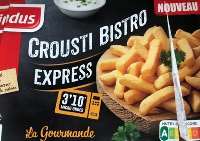 Frites croustillant bistro express front packaging