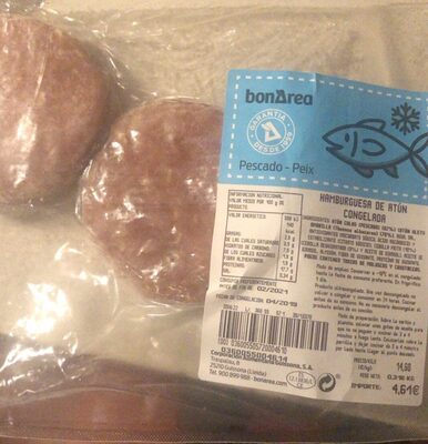 Hamburguesa de atún congelada
