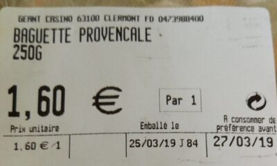 Baguette provençale 250 g