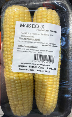 Maïs doux front packaging