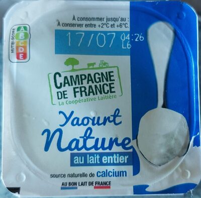 Yaourt Nature au Lait Entier