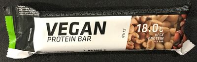 Vegan protein bar front packaging
